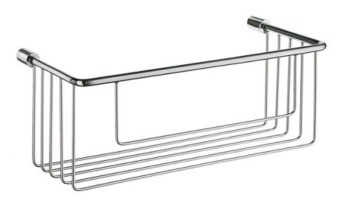 Image of Smedbo Sideline Wall Mounted Single Level Shower Basket In Polished Chrome