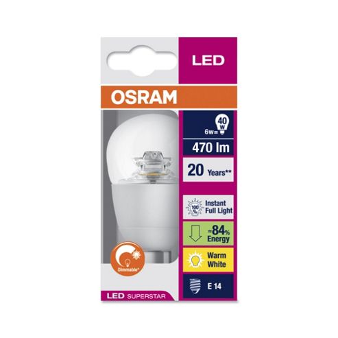 Image of Osram Led Mini Globe 40w E14 (small Screw) Clear