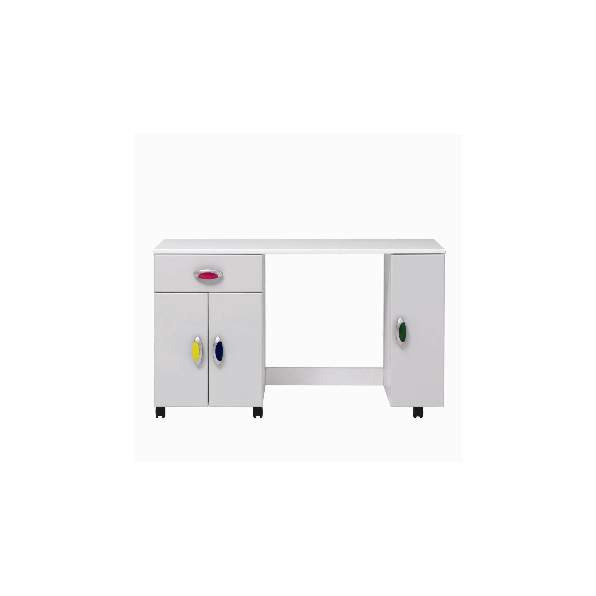 Caxton MyPod Desk in White and Grey at Tesco Direct