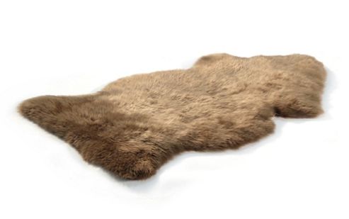 Image of Bowron Sheepskin Long Wool Gold Star Rug In Paco - 180cm H X 60cm W (two Piece)