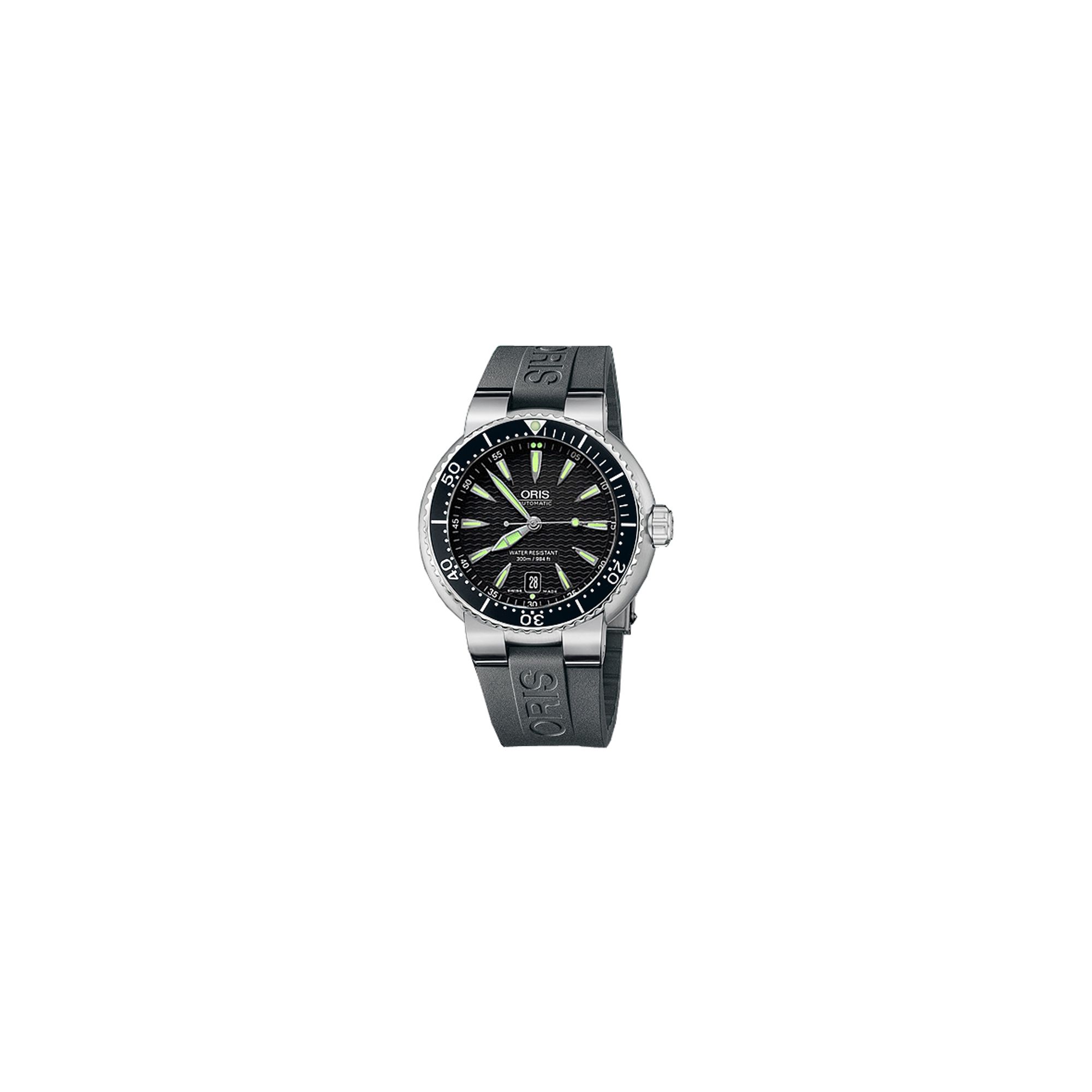 Oris Gents TT1 Black Rubber Strap Watch 73375338454RS at Tesco Direct