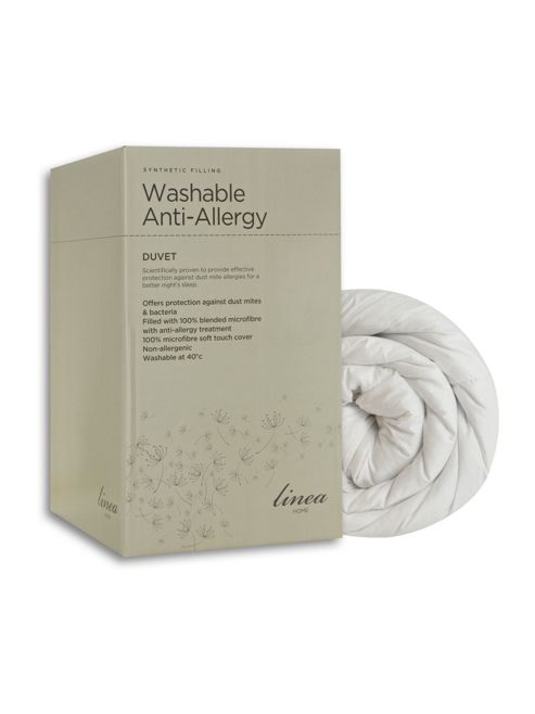 Image of Linea Washable Anti Allergy 10.5 Tog Double Duvet In White