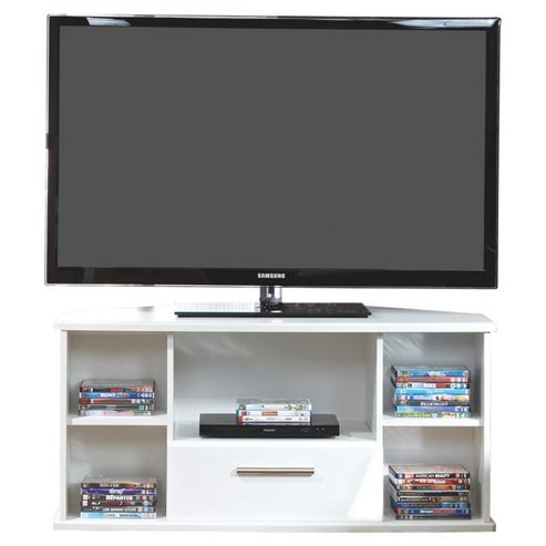 Image of Welcome Furniture Living Room Corner Tv Stand - White Gloss