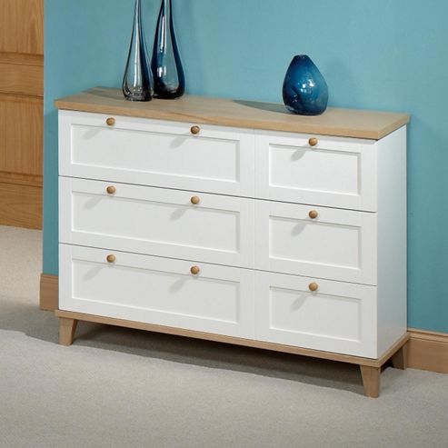 Image of Home Zone Chicago Three Drawer Chest In White