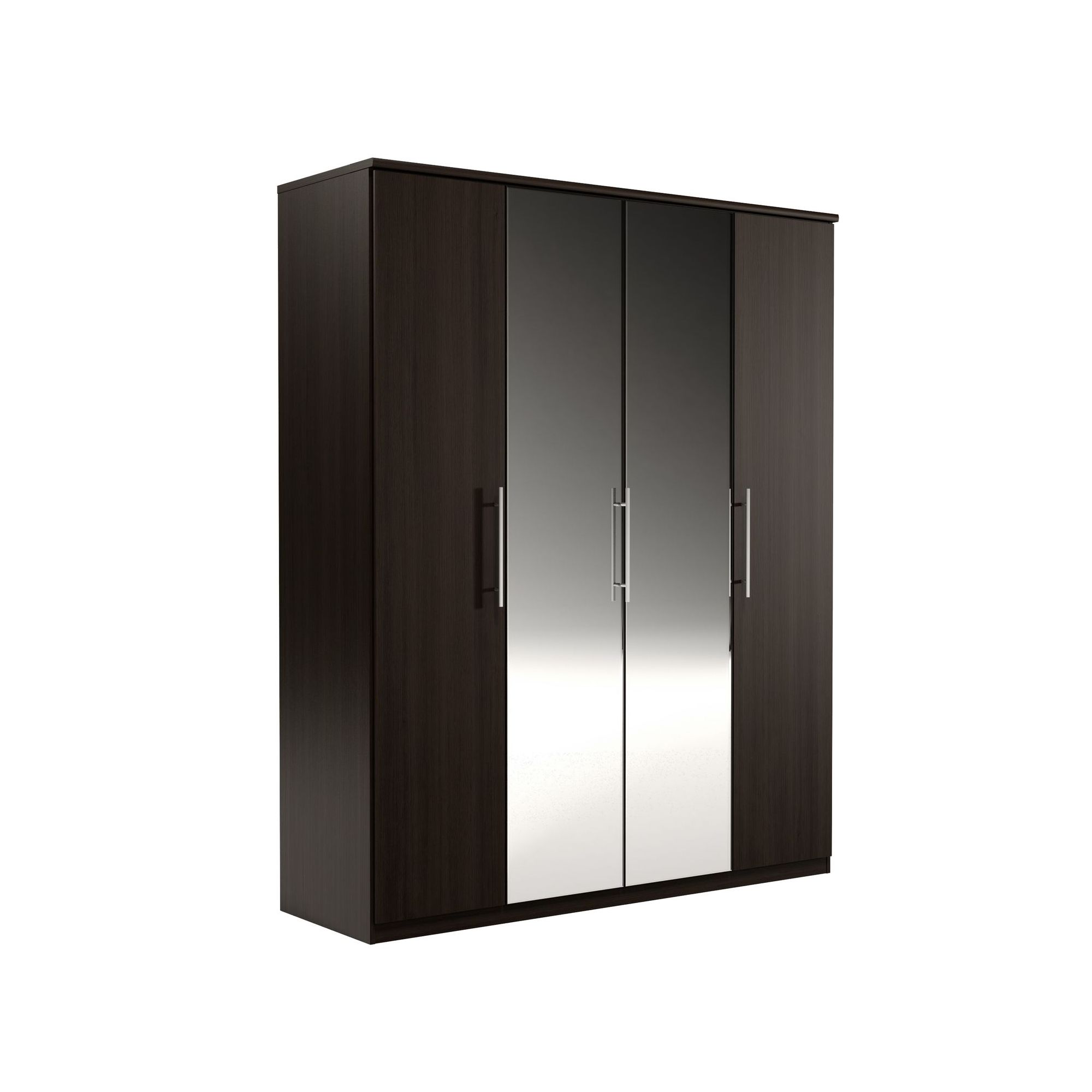 Urbane Designs Prague 4 Door Wardrobe - Espresso at Tescos Direct