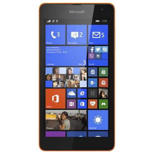 Image of Tesco Mobile Microsoft Lumia 535 Orange