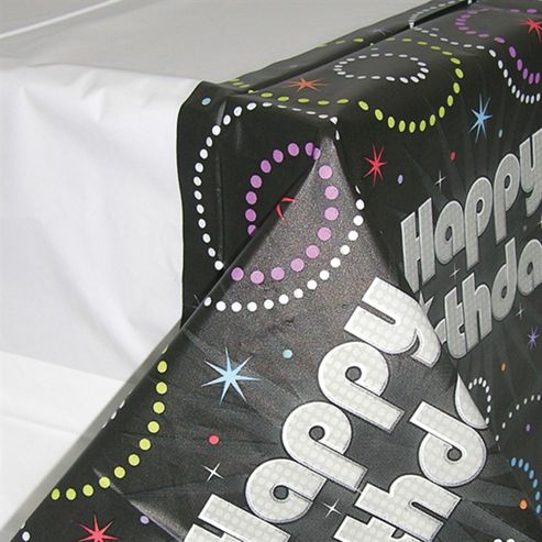 Image of Time To Party Plastic Tablecloth