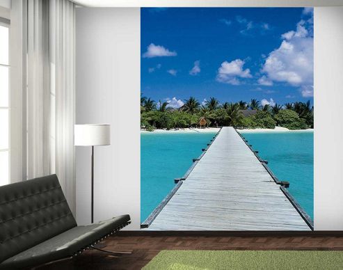 Image of 1wall Maldives Jetty Wall Mural
