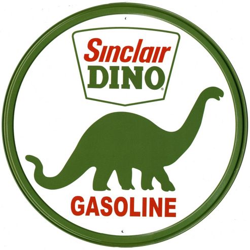 Image of Gasoline Sinclair Dino Tin Sign