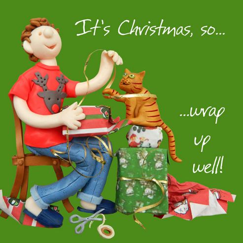 Image of Holy Mackerel Wrap Up Well Greetings Card