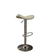 Saturn Cream Faux Leather Bar Stool