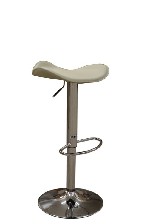 Image of Saturn Cream Faux Leather Bar Stool