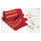 Clair De Lune Knitted Striped Blanket, Orange & Red