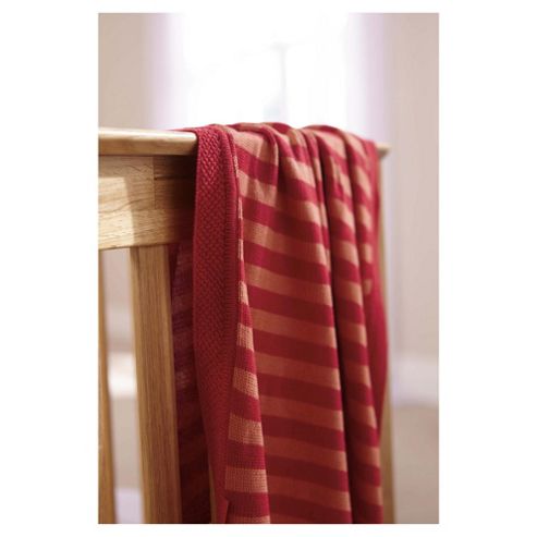 Image of Clair De Lune Orange/red Striped Blanket
