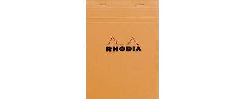 Image of Rhodia Orange Head Stapled Pad 21x29.7cm Lined & Margin 18600c