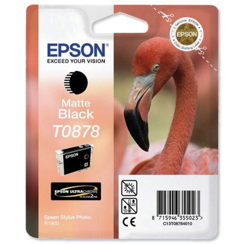 Image of Epson T0878 Matte Black Ink Cartridge For Stylus Photo R1900