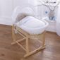 Clair de lune Stardust Natural Wicker Moses Basket - Blue