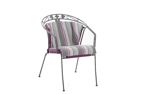 Image of Purple Stripe Elegance Chair Cushion 79 X 75 X 4cm