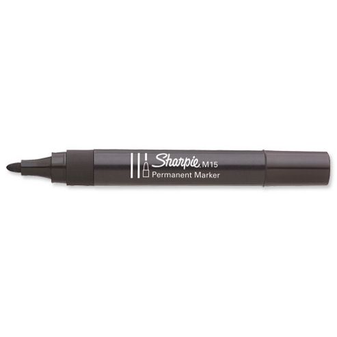 Image of Sharpie M15 Permanent Marker Bullet Tip 1.8mm Line Black Ref S0192584 [pack 12]