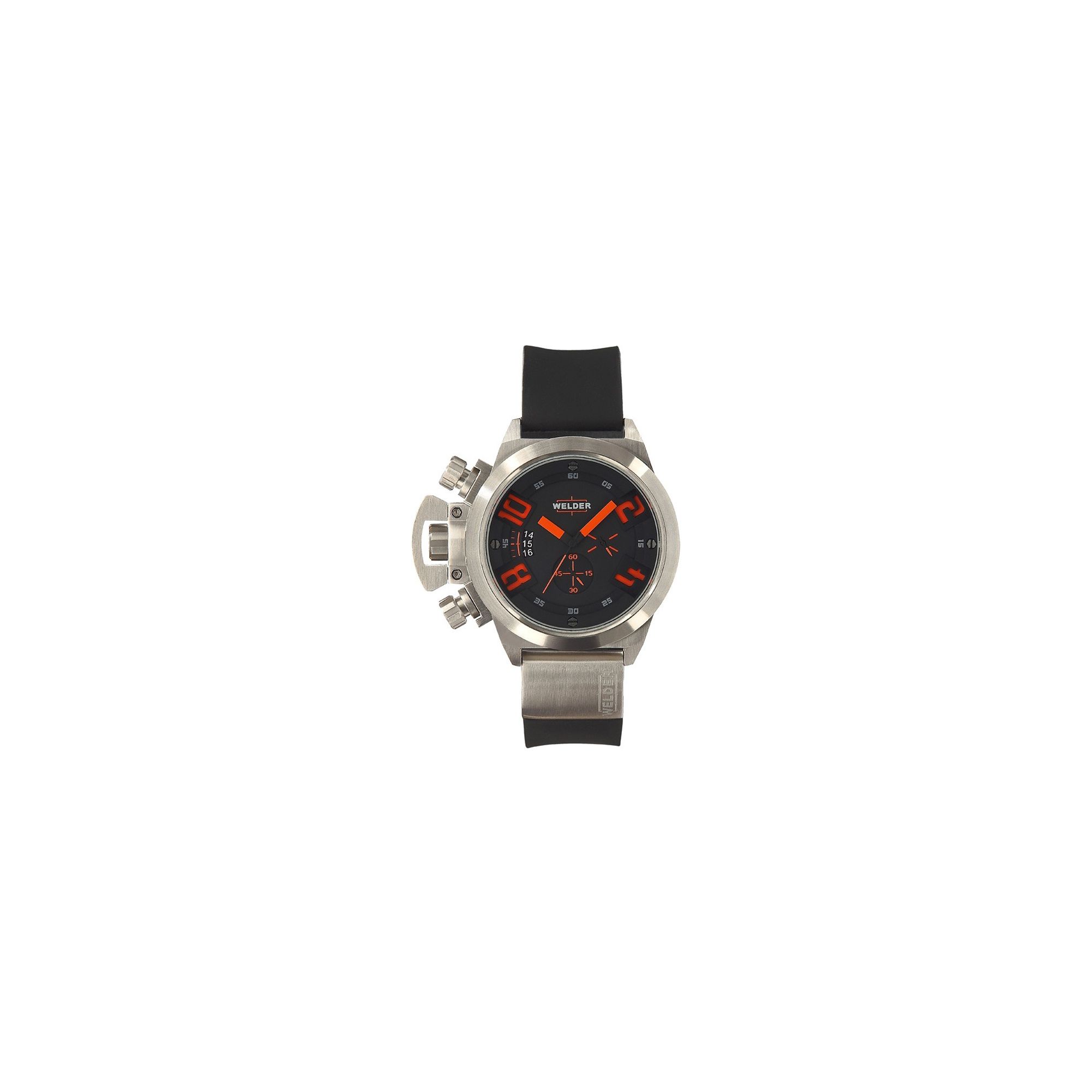 Welder Gents Black Dial Black Rubber Strap Watch K24-3201 at Tesco Direct