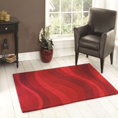 Image of The Peaks Matlock Red 80x150 Acrylic Cm Rug