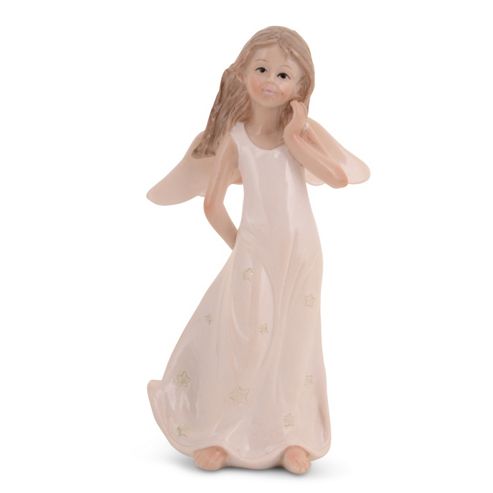 Image of Angelic Christmas Angel Pastel Resin Ornament