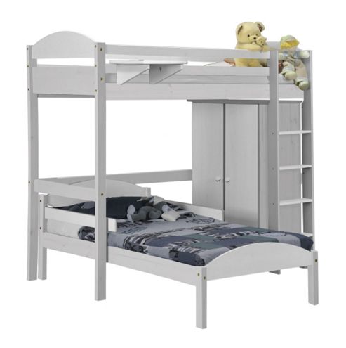Image of Maximus L Shape High Sleeper Set 1 White With White Details