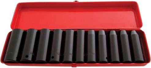 Image of Am-tech 1/2-inch Mm Deep Impact Sockets (12 Pieces)
