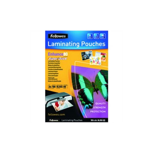 Image of Fellowes A4 Super Quick Laminating Pouch Pack Of 100 5440001