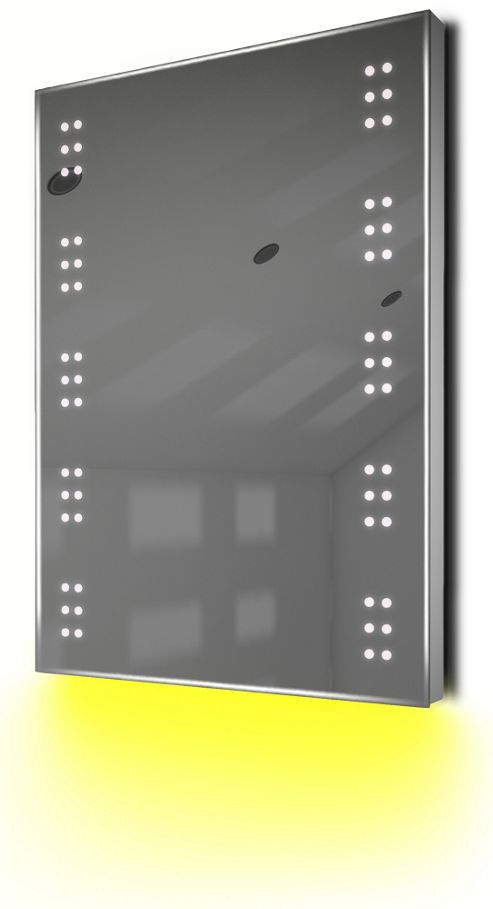 Image of Bathroom Shaver Mirror With Underlighting, Bluetooth, Demist & Sensor K11syaud