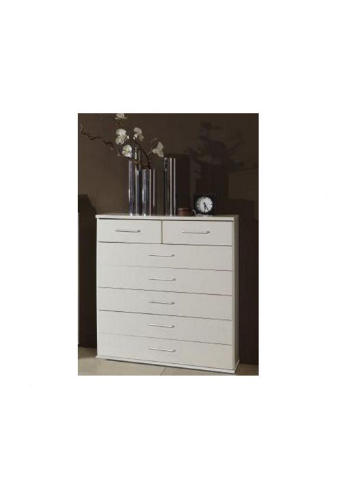 Image of Amos Mann Furniture Venice 7 Drawer Chest Of Drawer - White
