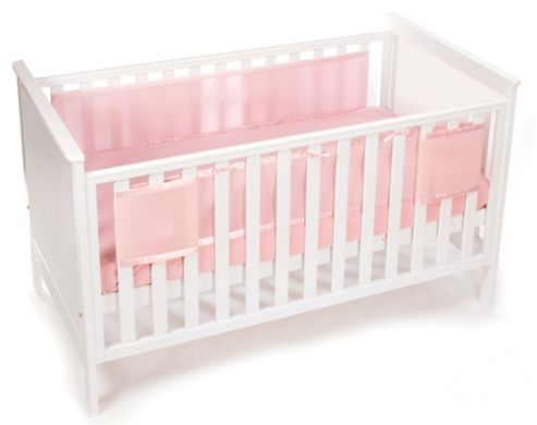 Image of Breathablebaby 4 Sided Mesh Cot Liner - Pink Mist