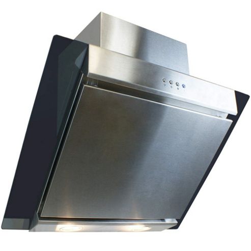 Image of Electriq Eiqchfgbss60 60cm Angled Glass And Steel Designer Cooker Hood