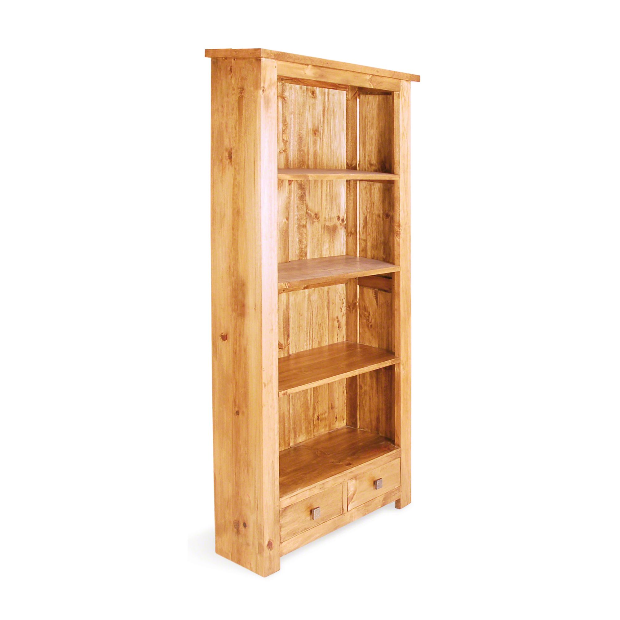 Oceans Apart Brest Pine 2 Drawer Slim Bookcase Opt Size at Tesco Direct