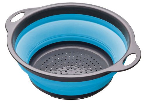 Image of Colourworks Collapsible Colander 24cm Blue