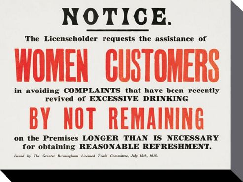 Image of Imperial War Museum Notice To Women Customers Canvas Print