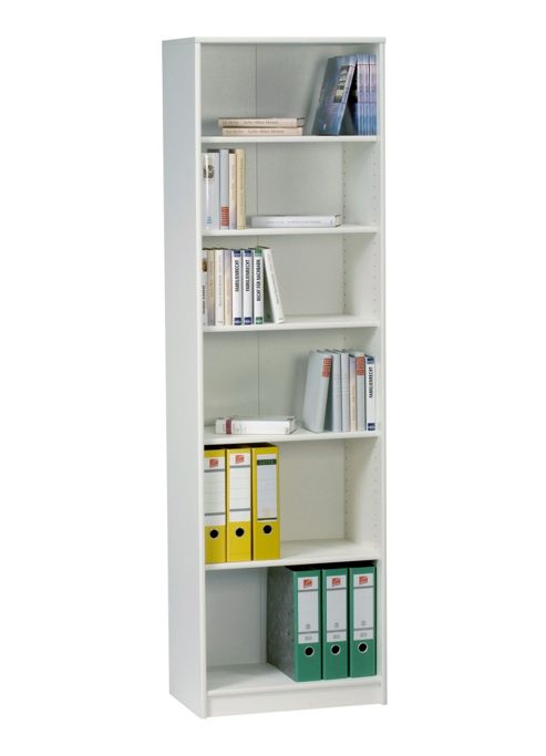 Image of Maja- M--bel Bookcase - White Lacquer Look - 189 Cm H X 55.2 Cm W X 35 Cm D