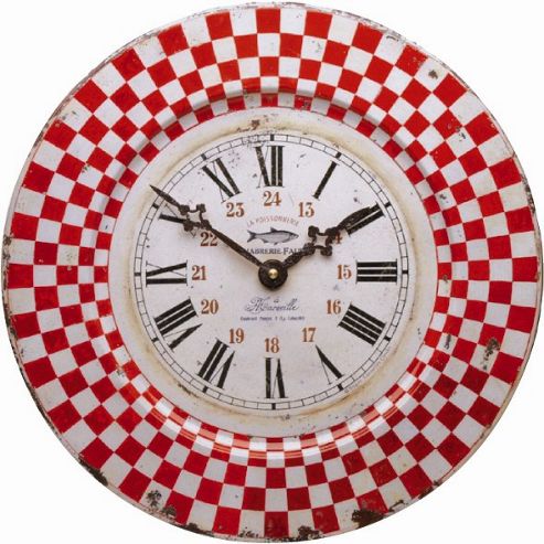 Image of Roger Lascelles Clocks French Tin Marseille Wall Clock