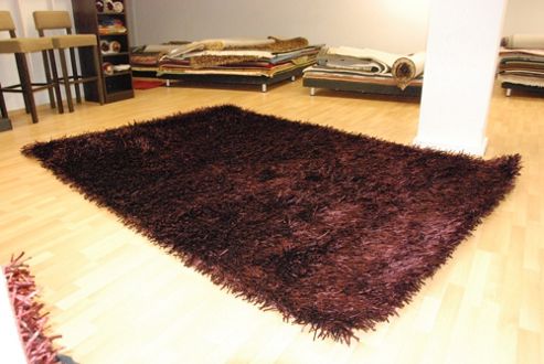 Image of Angelo Capri Burgundy Knotted Rug - 240cm X 170cm (7 Ft 10.5 In X 5 Ft 7 In)