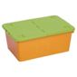45 litre wheeled box and split lid orange/lime