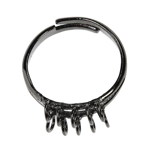Image of 10 Loop Bling Ring - Black - 5 Pack