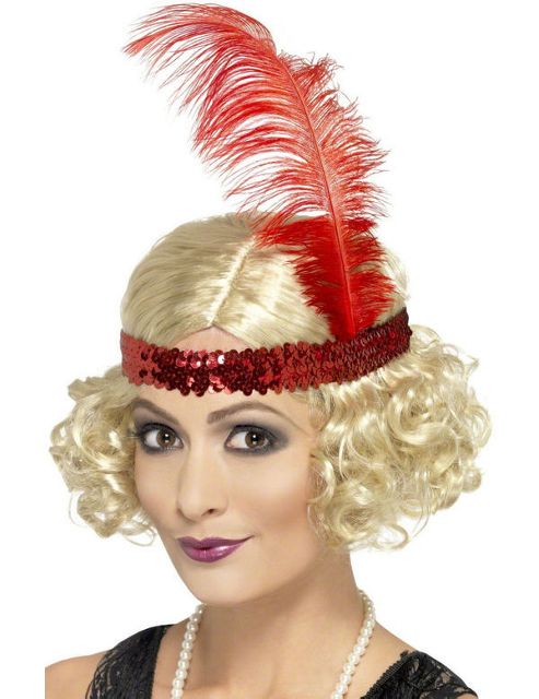 Image of Blonde Flapper Wig With Headband