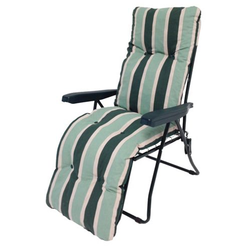 Buy Culcita Padded Reclining Garden Chair, Green from our Garden Chairs range - Tesco