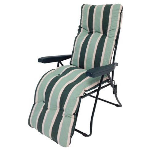 Buy Culcita Padded Reclining Garden Chair, Green from our Garden Chairs