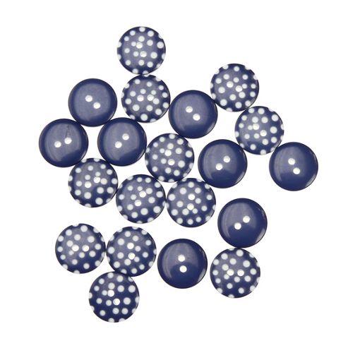 Image of Button Matchbook - Spotty Dark Blue