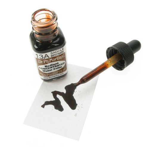 Image of Dr. Ph. Martin's Radiant Concentrated Watercolours - Saddle Brown