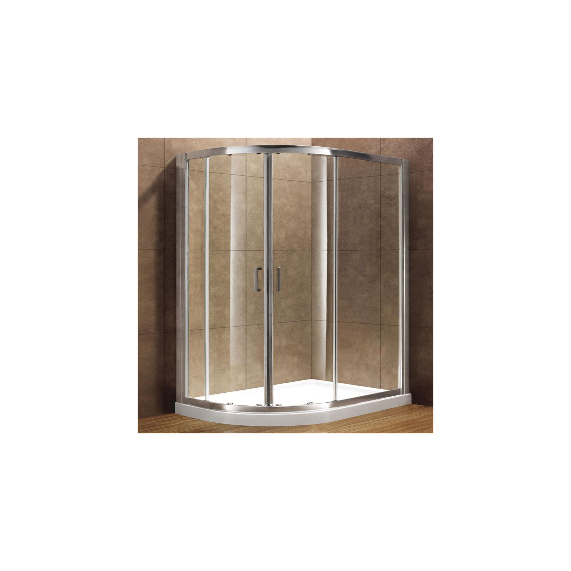 Duchy Premium Double Offset Quadrant Door Shower Enclosure, 1000mm x 800mm, 8mm Glass, Low Profile Tray, Left Handed at Tesco Direct