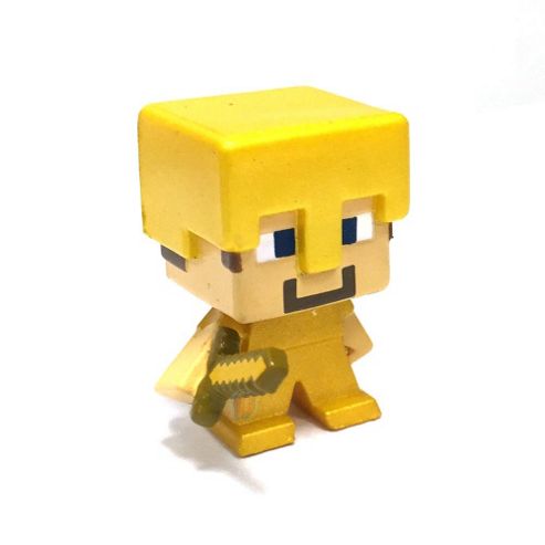 Image of Highly Collectable Minecraft Mini Figure - Steve With Gold Armour