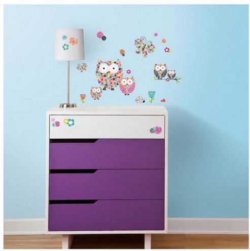 Image of Prisma Owl And Butterfly Decals - Pack Of 48