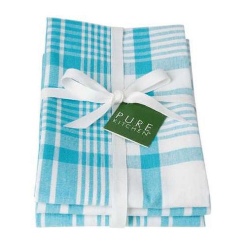 Image of Now Designs Colour Centre Jumbo Teatowels, Bali Blue, Set Of 3
